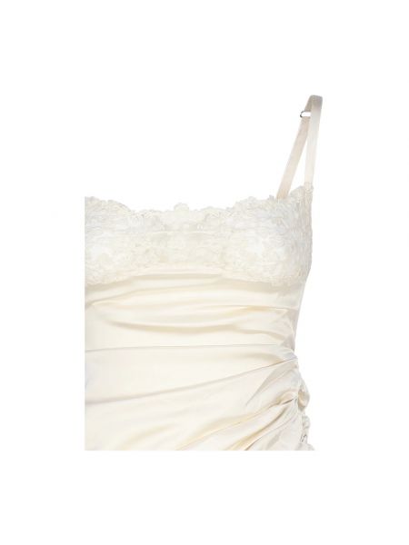 Mini vestido con bordado de flores Jacquemus blanco