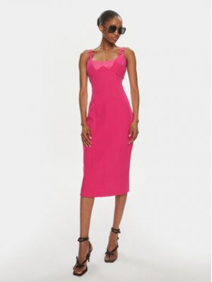 Slim fit džínové šaty Versace Jeans Couture růžové