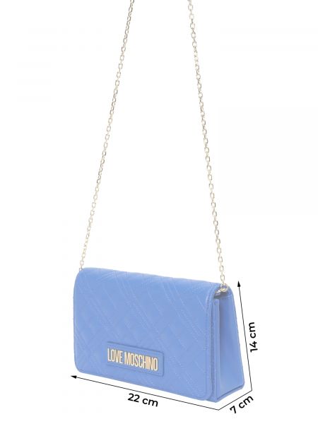 Pisemska torbica Love Moschino modra