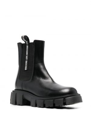 Kožené chelsea boots Love Moschino černé