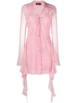 Drapert dyretrykk trykt dress Blumarine rosa