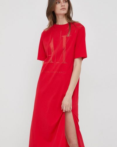 Armani Exchange ruha piros, maxi, oversize