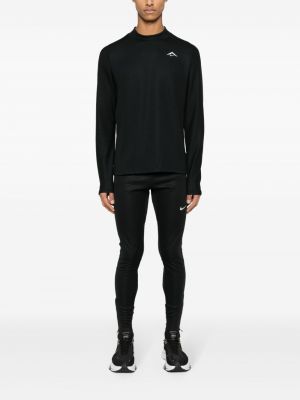 Raštuota medvilninė marškiniai Nike juoda