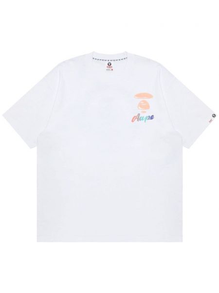 Βαμβακερή μπλούζα με σχέδιο Aape By *a Bathing Ape® λευκό