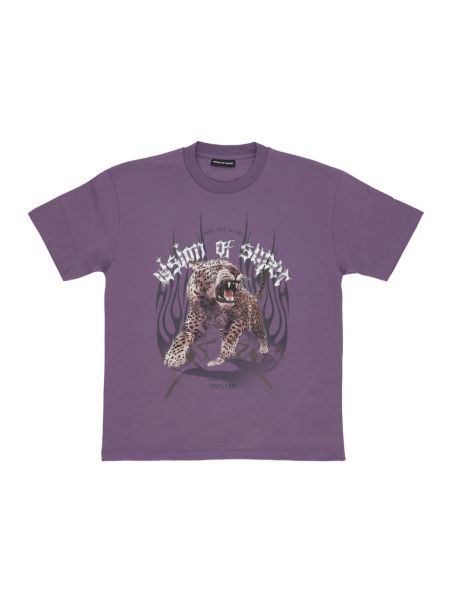 Koszulka z nadrukiem w tygrysie prążki Vision Of Super fioletowa