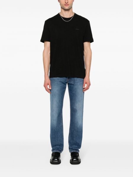 Kokvilnas t-krekls Calvin Klein melns