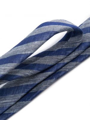 Lniany krawat w paski Tagliatore