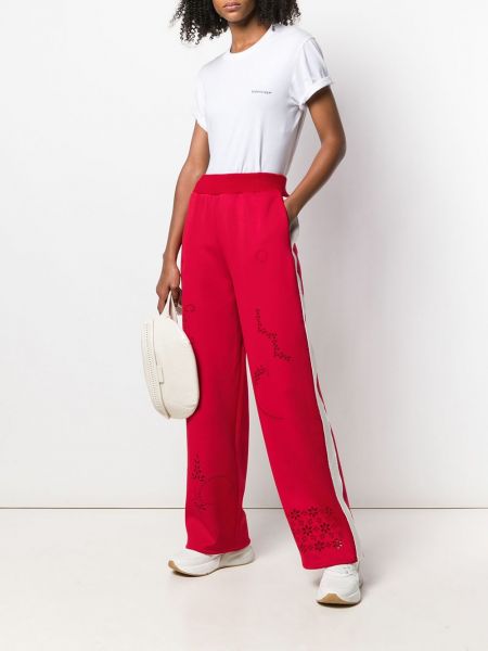 Pantalones de chándal con bordado Stella Mccartney rojo
