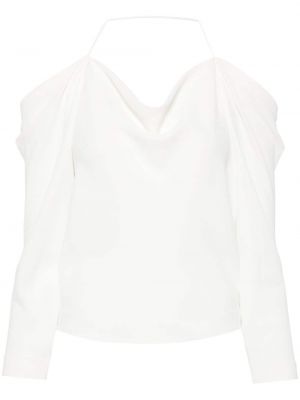 Bluza s draperijom Iro bijela