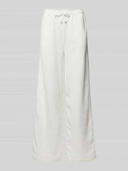 Spodnie sportowe z nadrukiem Thejoggconcept białe