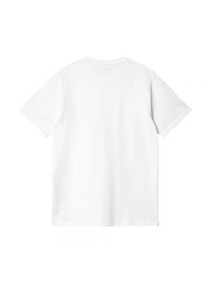 Camiseta de algodón con bolsillos Carhartt Wip blanco