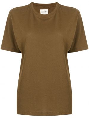Bavlnené tričko Khaite hnedá