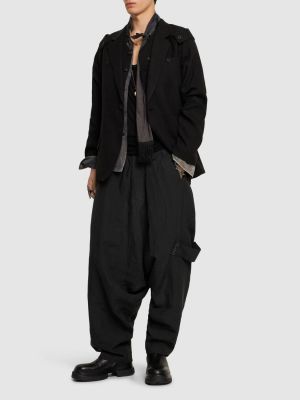 Pantalones de lino Yohji Yamamoto negro