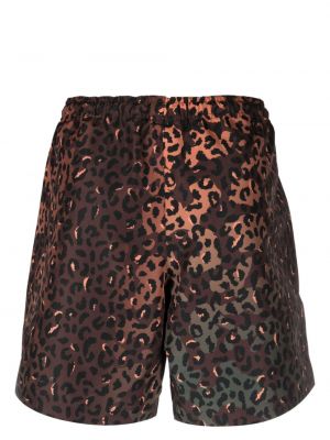 Shorts mit print mit leopardenmuster Marcelo Burlon County Of Milan braun