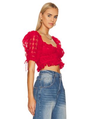 Top For Love And Lemons rosso