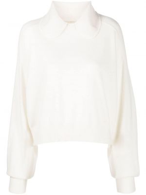 Jersey de tela jersey de cuello redondo Loulou Studio blanco