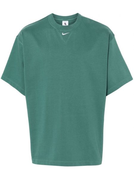 Βαμβακερή μπλούζα Nike πράσινο