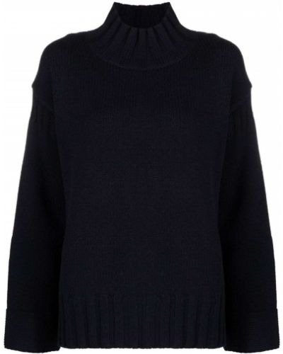 Chinti & Parker pull Guernesey à détail nervuré bleu