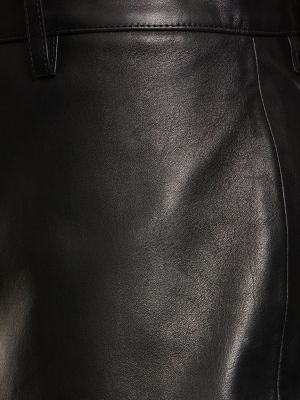 Kožené šortky s vysokým pásom Magda Butrym čierna