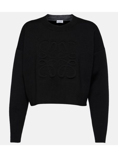 Jersey de lana de tela jersey Loewe negro