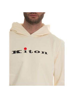 Sudadera con capucha de algodón Kiton beige