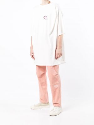 Tričko se srdcovým vzorem Natasha Zinko bílé