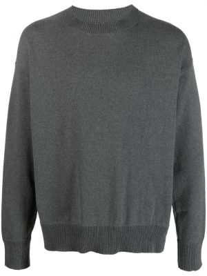 Памучен пуловер с кръгло деколте Margaret Howell сиво