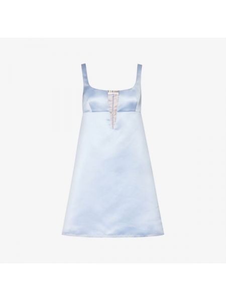 Атласное платье мини Nina Ricci синее
