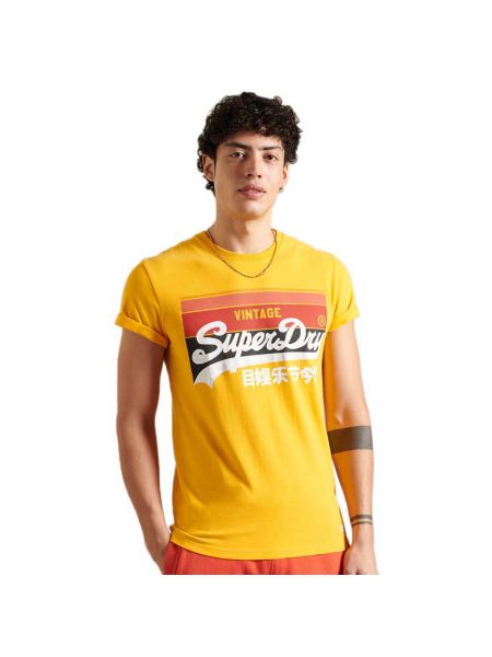 Желтая футболка в полоску с коротким рукавом Superdry