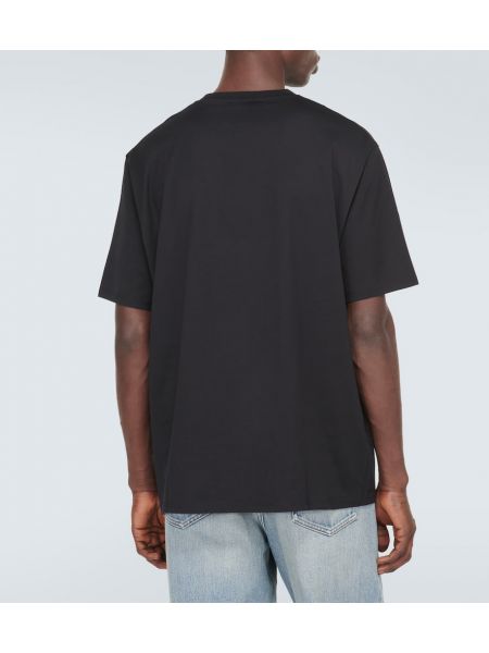 Camiseta de algodón de tela jersey Lanvin negro