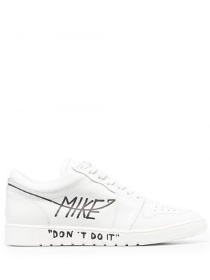 Sneakers με κορδόνια με σχέδιο με δαντέλα Mike λευκό