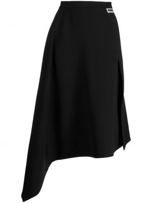 Asymetrická midi sukňa Vetements čierna
