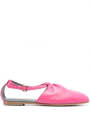 Bőr balerina cipők Sara Lanzi rózsaszín