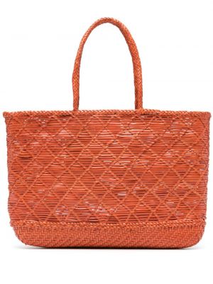 Usnjena nakupovalna torba Dragon Diffusion oranžna