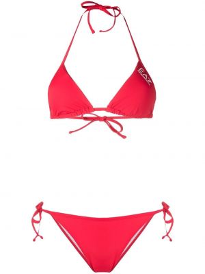 Trykt bikini Ea7 Emporio Armani rød