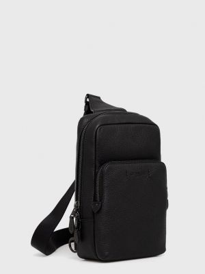 Usnjena torba za okrog pasu Coach črna