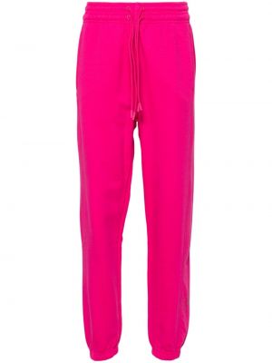 Βαμβακερό αθλητικό παντελόνι Adidas By Stella Mccartney ροζ