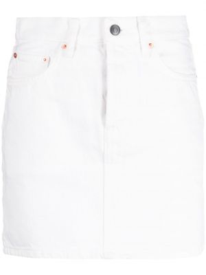 Spódnica jeansowa dopasowana Wardrobe.nyc biała