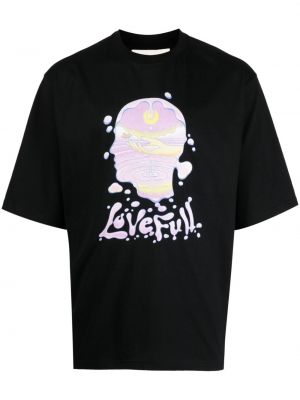 T-shirt mit print mit rundem ausschnitt Gmbh schwarz