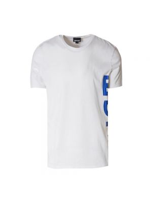 Koszulka z nadrukiem z okrągłym dekoltem Just Cavalli biała