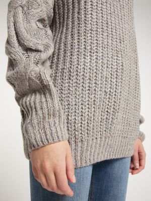 Relaxed fit megztinis Mymo smėlinė