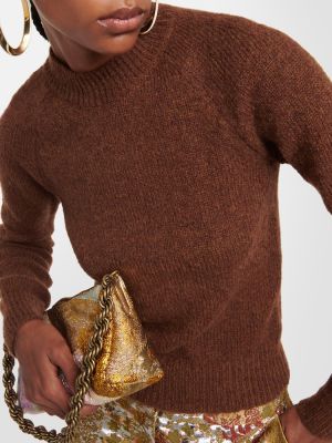 Sweter z alpaki Dries Van Noten brązowy