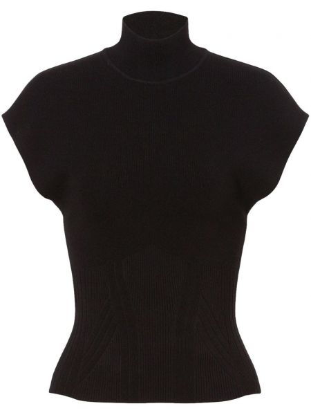 Rullekrave top Alberta Ferretti sort