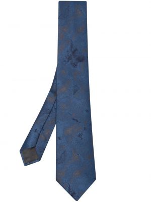 Копринена вратовръзка с принт с абстрактен десен Giorgio Armani синьо