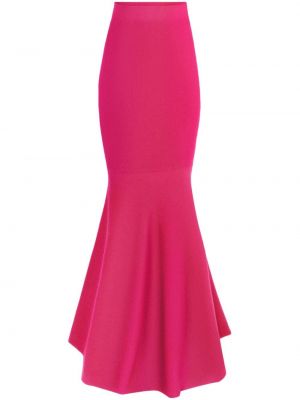 Vlnená dlhá sukňa Nina Ricci ružová