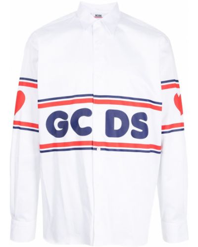 Camicia con stampa Gcds bianco