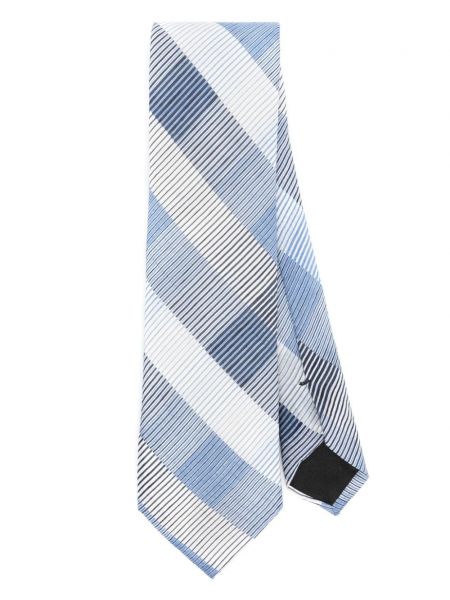 Krawat w kratkę Boss niebieski