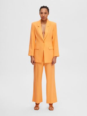 Παντελόνα Selected Femme πορτοκαλί