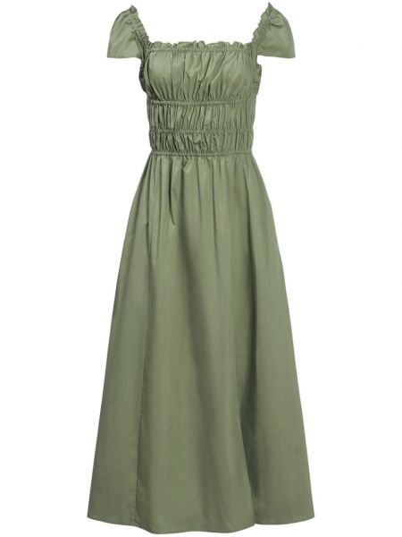 Pamučni midi haljina Altuzarra zelena