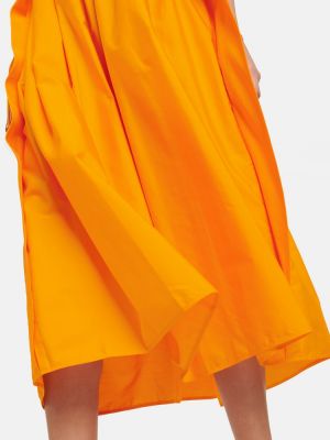 Памучна миди рокля Cecilie Bahnsen оранжево
